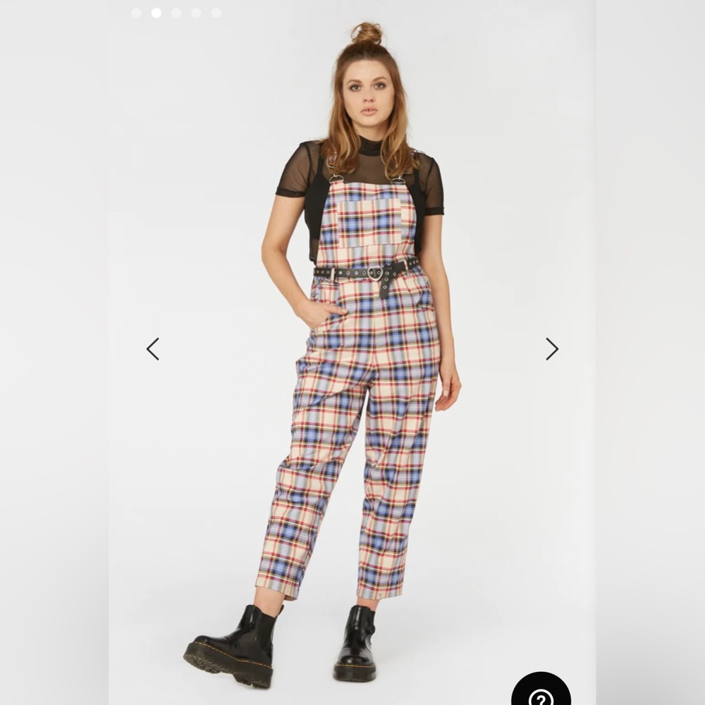 Modcloth Dangerfield Plaid Overalls